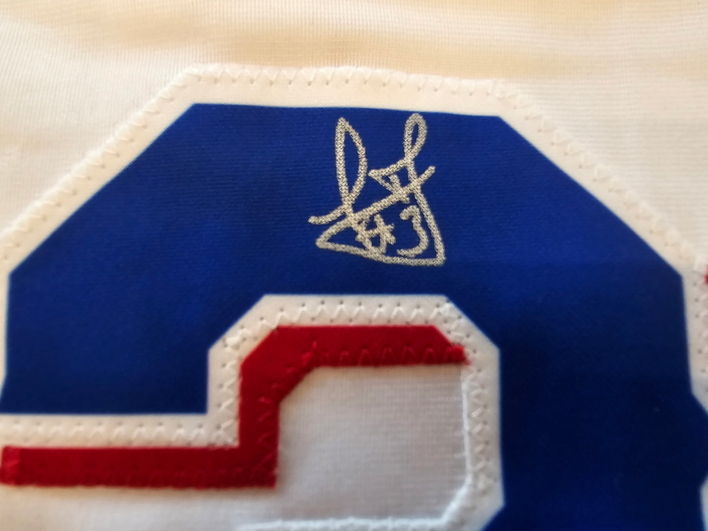 LEODY TAVERAS TEXAS RANGERS SIGNED WHITE JERSEY size XL BAS COA