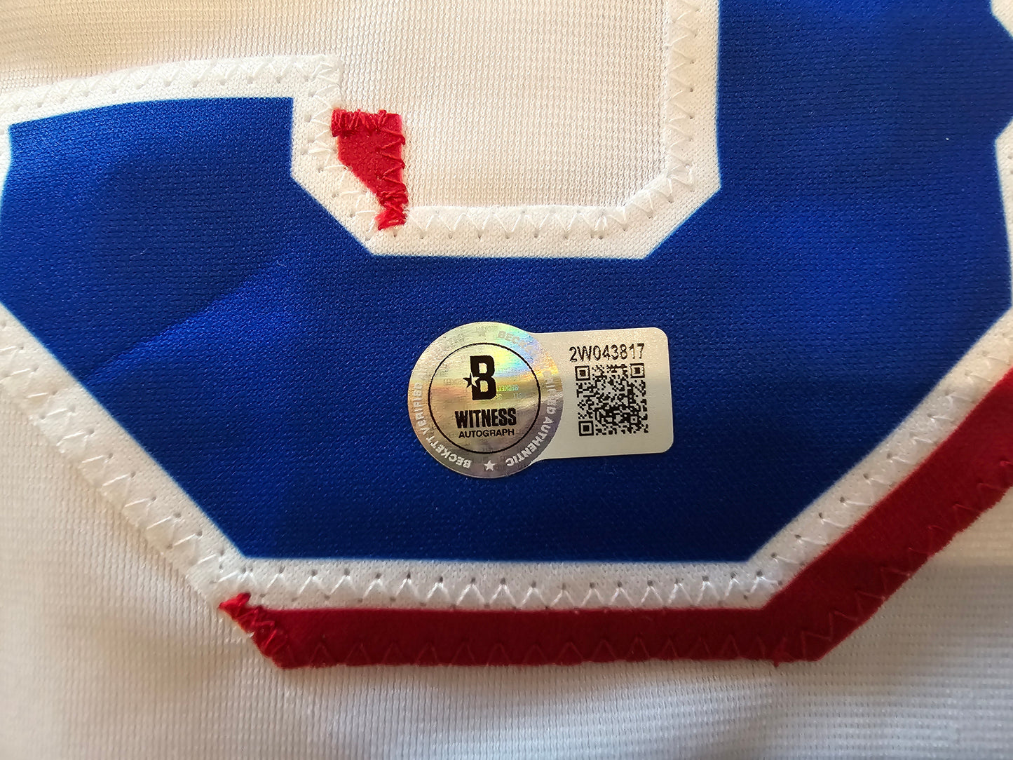 LEODY TAVERAS TEXAS RANGERS SIGNED WHITE JERSEY size XL BAS COA