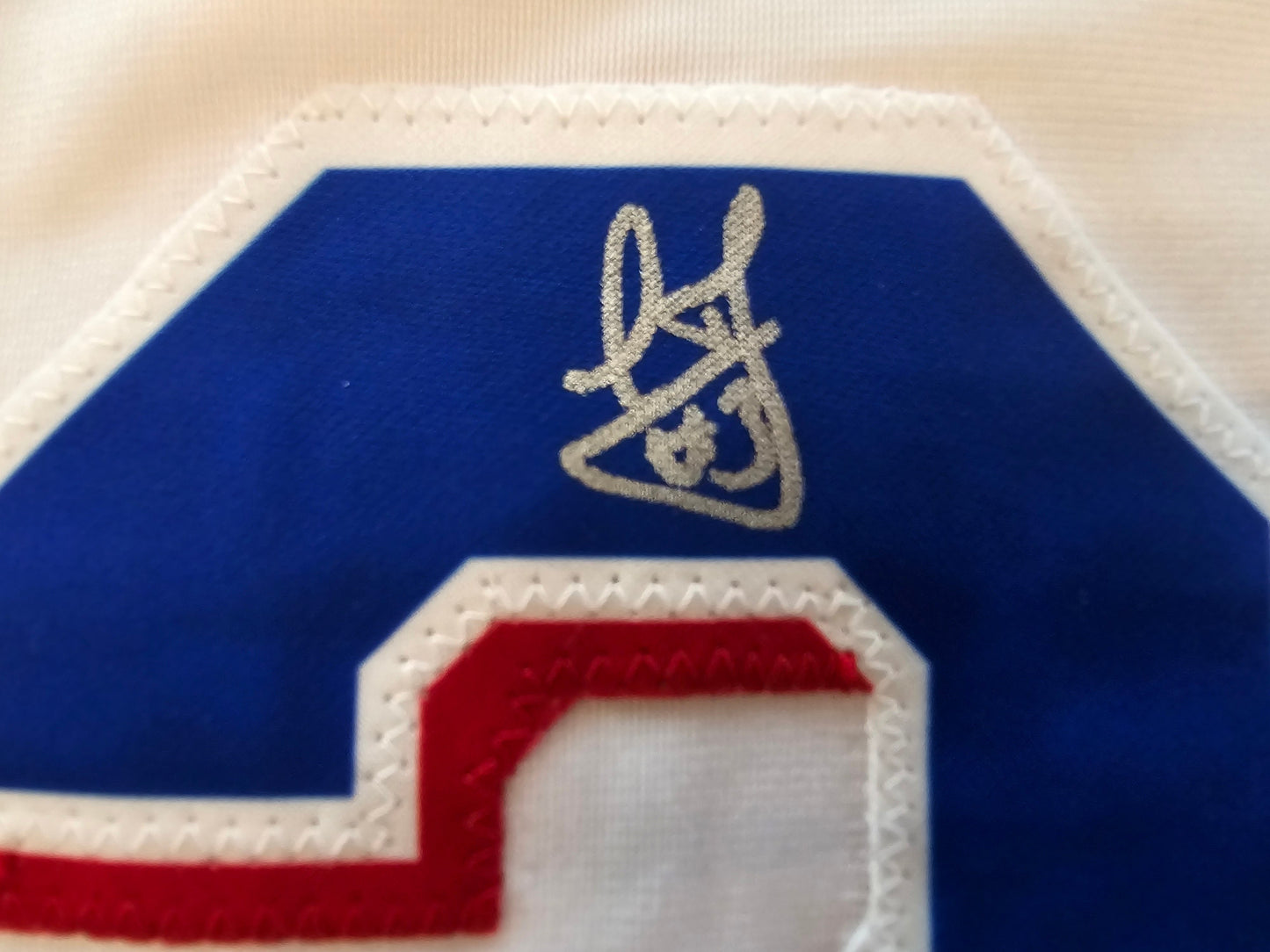 LEODY TAVERAS TEXAS RANGERS SIGNED WHITE JERSEY size XL BAS COA