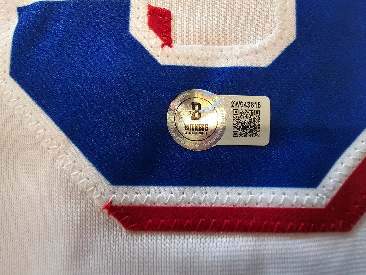 LEODY TAVERAS TEXAS RANGERS SIGNED WHITE JERSEY size XL BAS COA