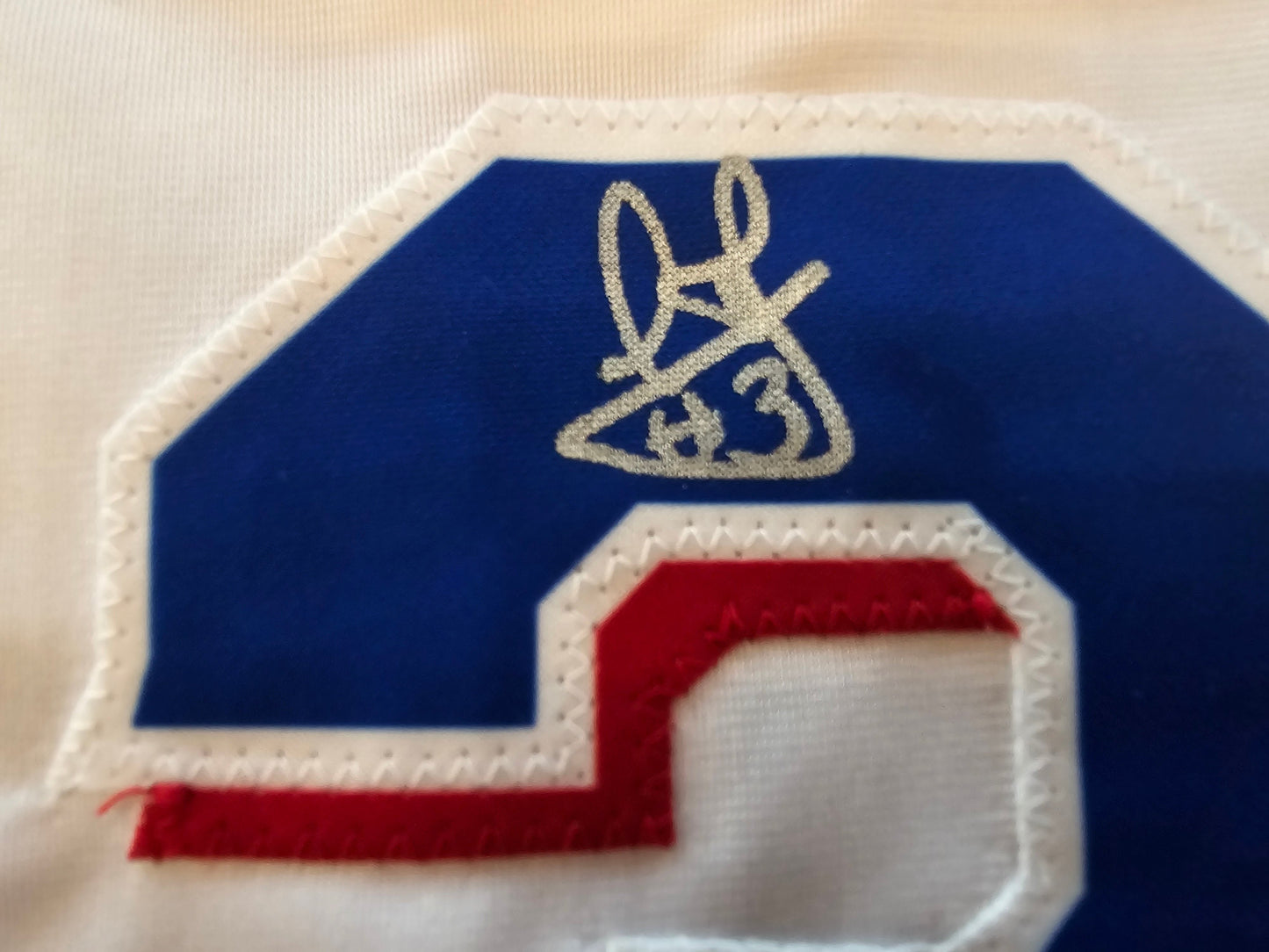 LEODY TAVERAS TEXAS RANGERS SIGNED WHITE JERSEY size XL BAS COA