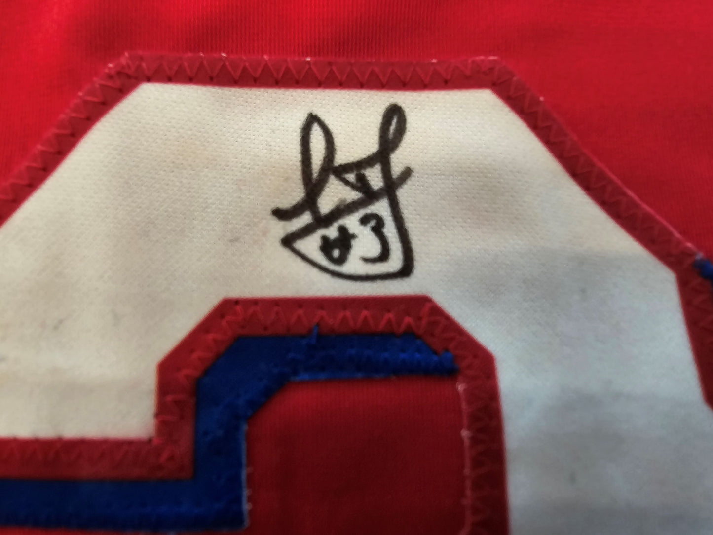 LEODY TAVERAS TEXAS RANGERS SIGNED RED JERSEY size XL BAS COA