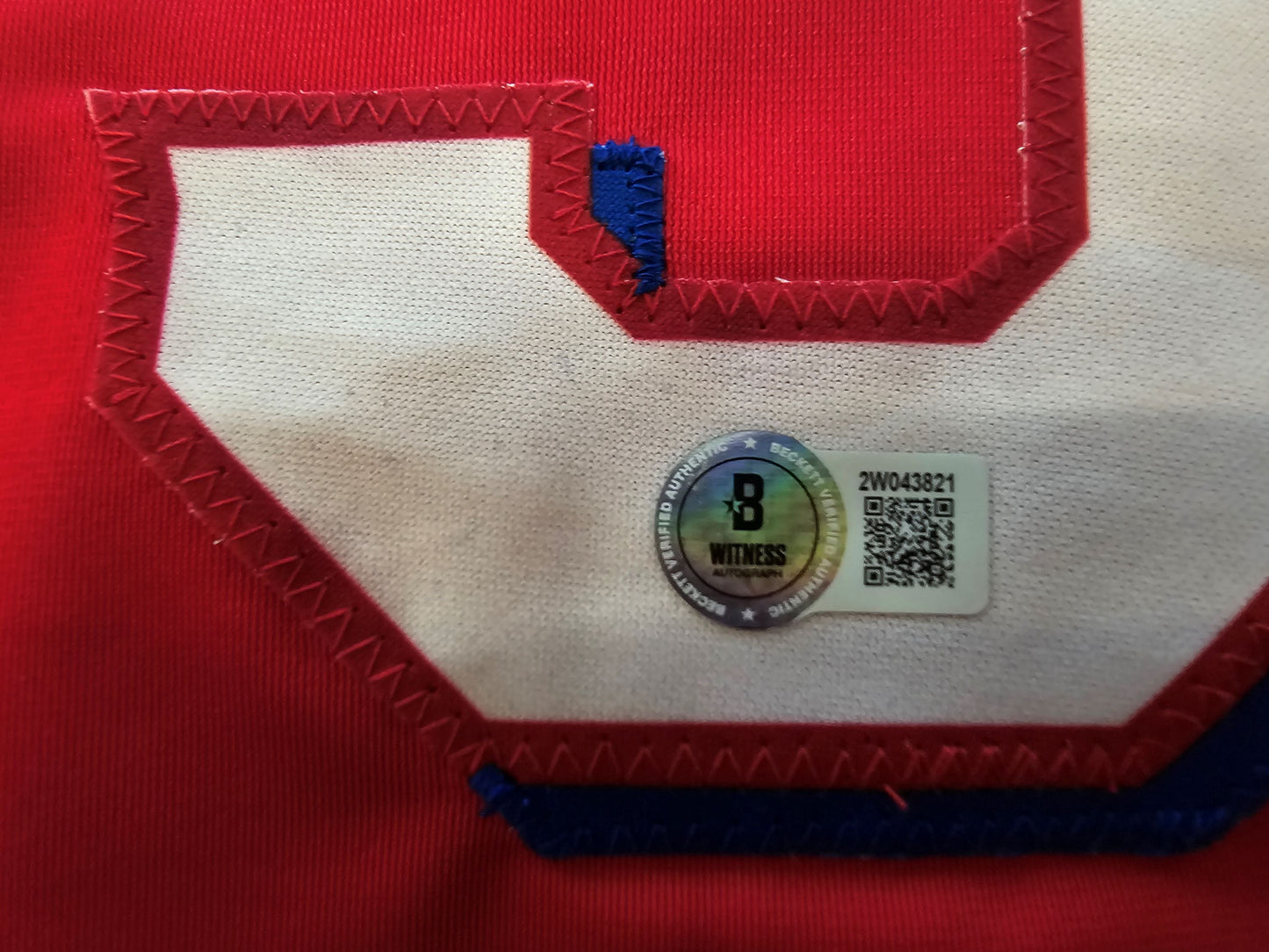 LEODY TAVERAS TEXAS RANGERS SIGNED RED JERSEY size XL BAS COA