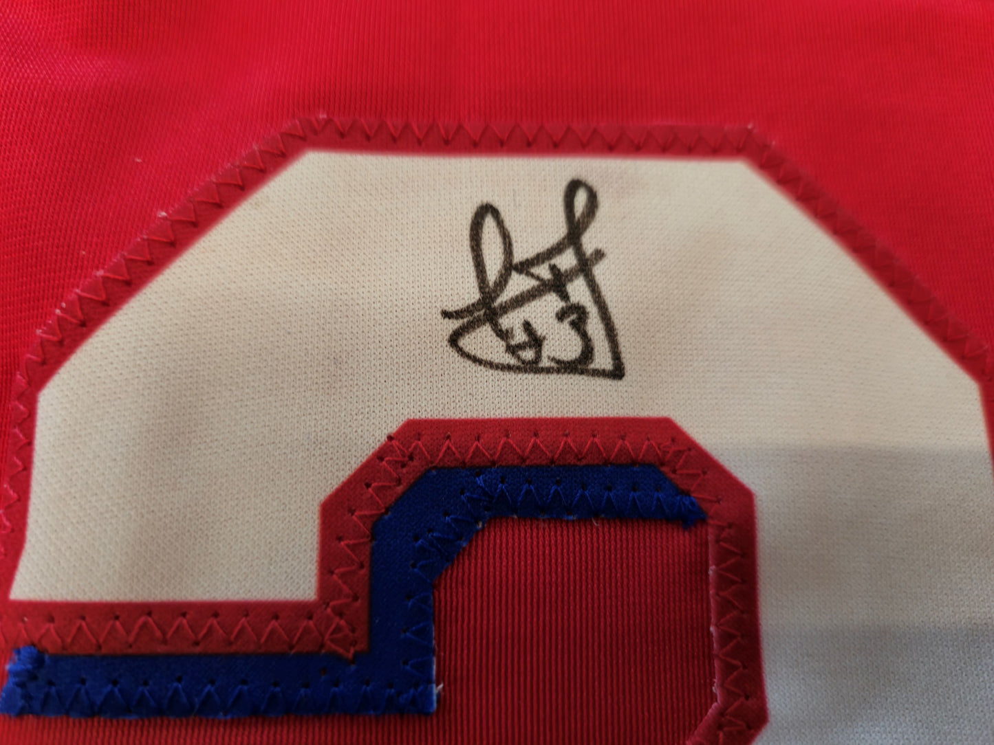 LEODY TAVERAS TEXAS RANGERS SIGNED RED JERSEY size XL BAS COA