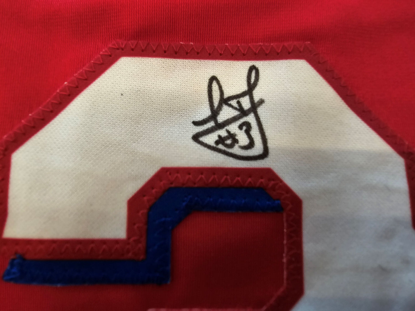 LEODY TAVERAS TEXAS RANGERS SIGNED RED JERSEY size XL BAS COA