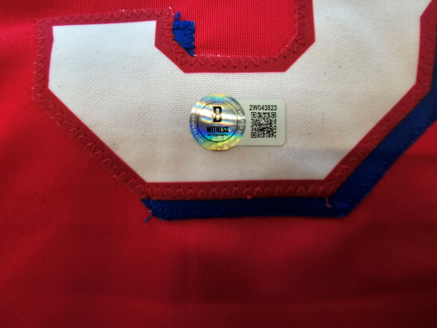 LEODY TAVERAS TEXAS RANGERS SIGNED RED JERSEY size XL BAS COA