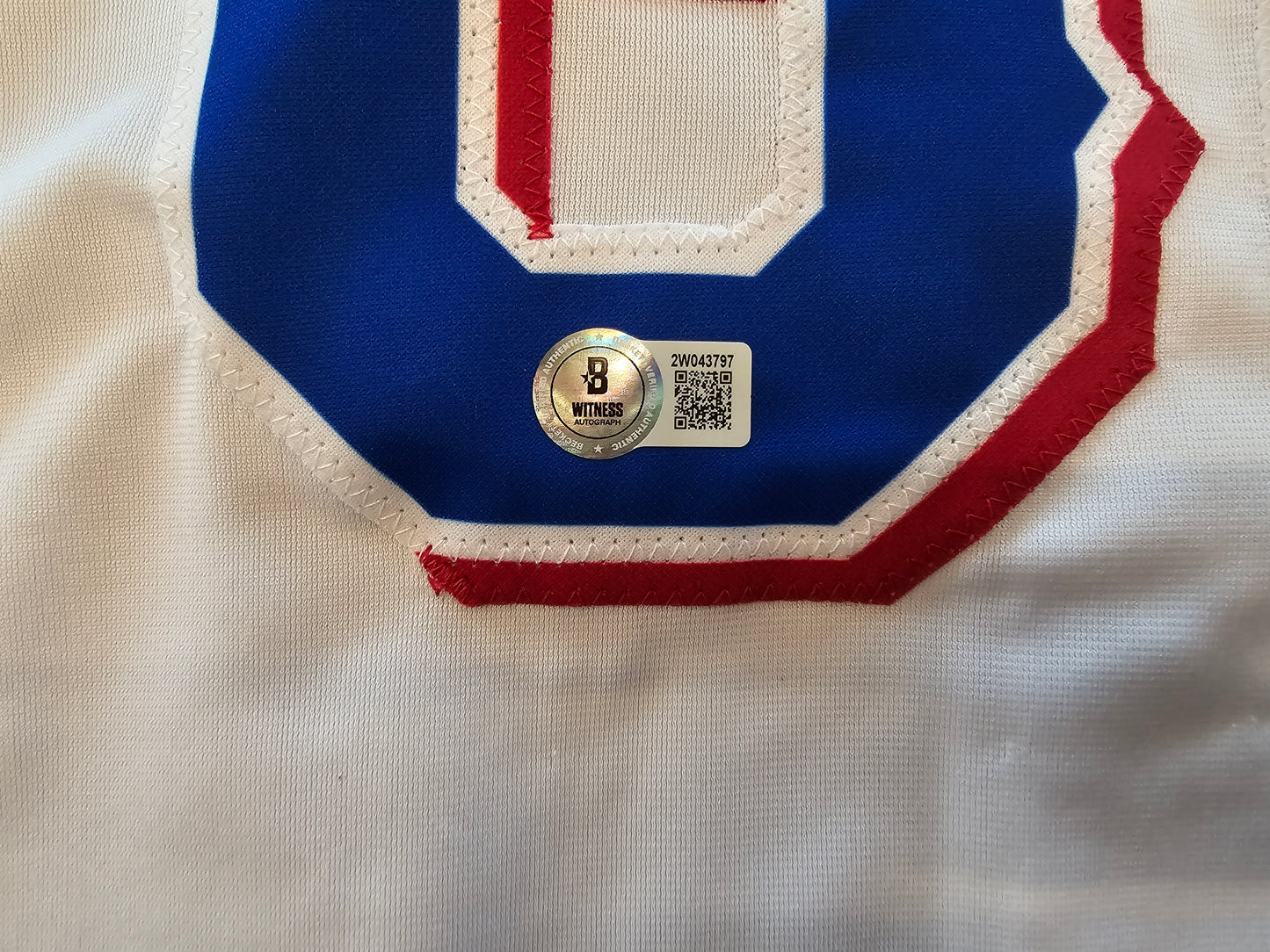 JOSH SBORZ TEXAS RANGERS SIGNED WHITE JERSEY size XL BAS COA