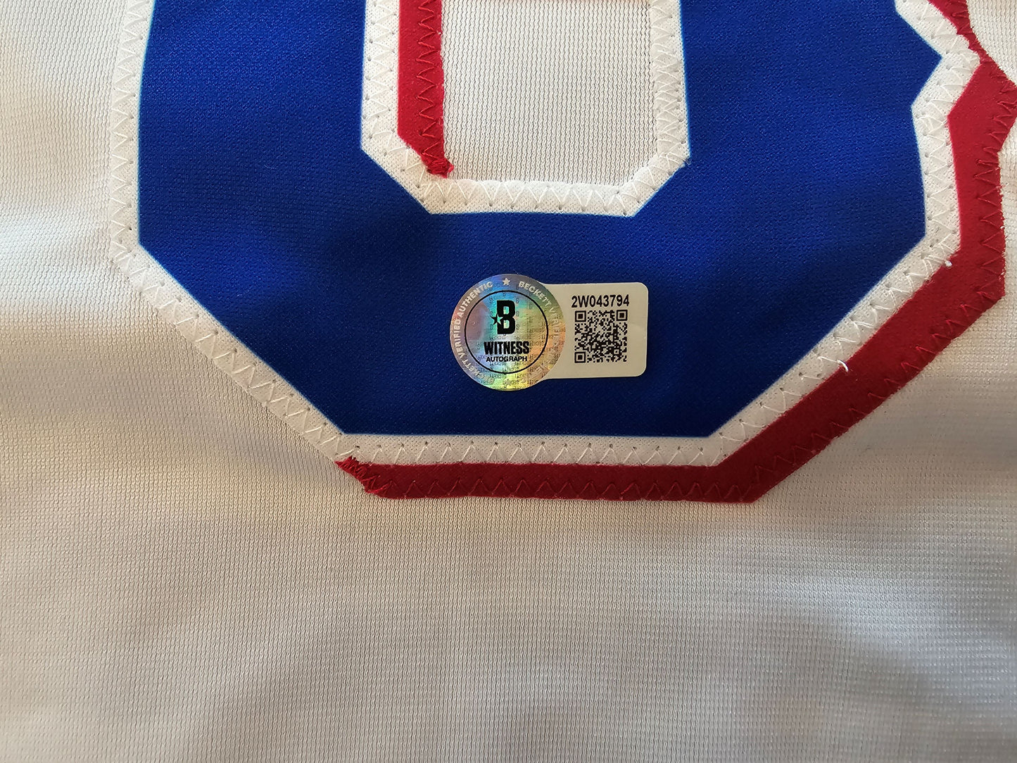 JOSH SBORZ TEXAS RANGERS SIGNED WHITE JERSEY size XL BAS COA