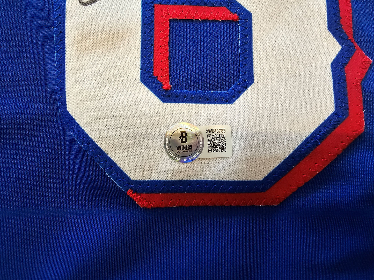 JOSH SBORZ TEXAS RANGERS SIGNED BLUE JERSEY size XL BAS COA