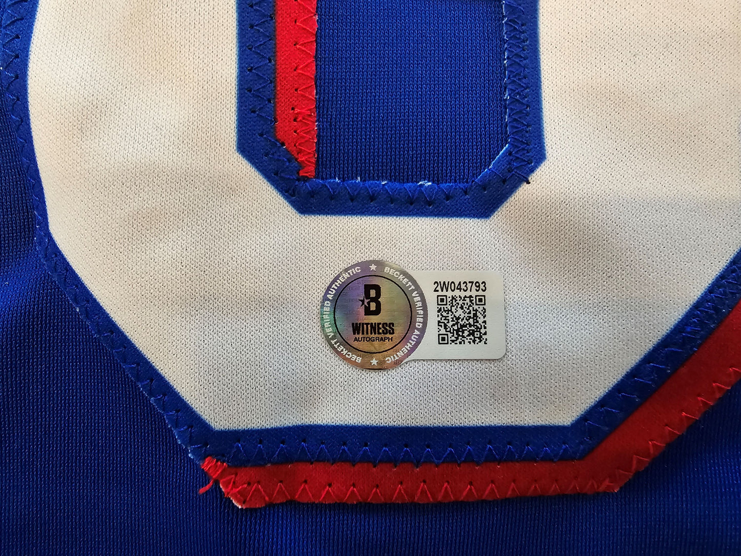 JOSH SBORZ TEXAS RANGERS SIGNED BLUE JERSEY size XL BAS COA