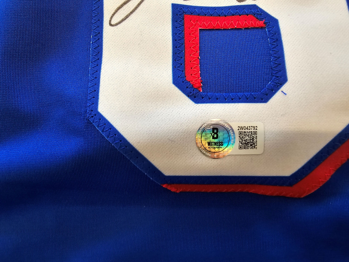 JOSH SBORZ TEXAS RANGERS SIGNED BLUE JERSEY size XL BAS COA