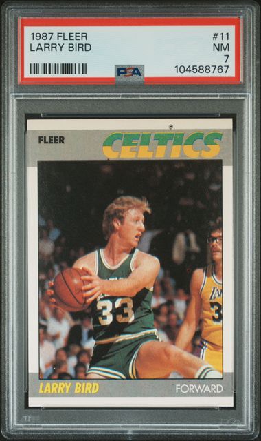 1987 Fleer Larry Bird #11 PSA 7