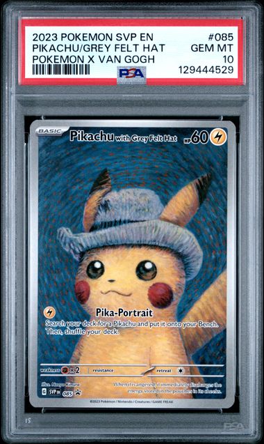 2023 Pokemon - Grey Felt Hat Pikachu (Van Gogh) - SVP085 PSA 10