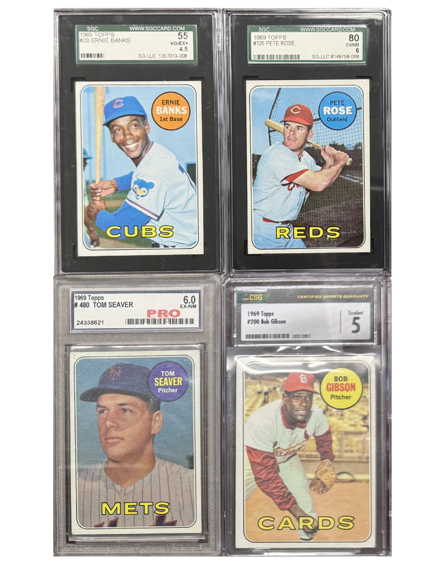 1969 Topps Baseball Complete Set (664) Featuring 23 Graded Cards