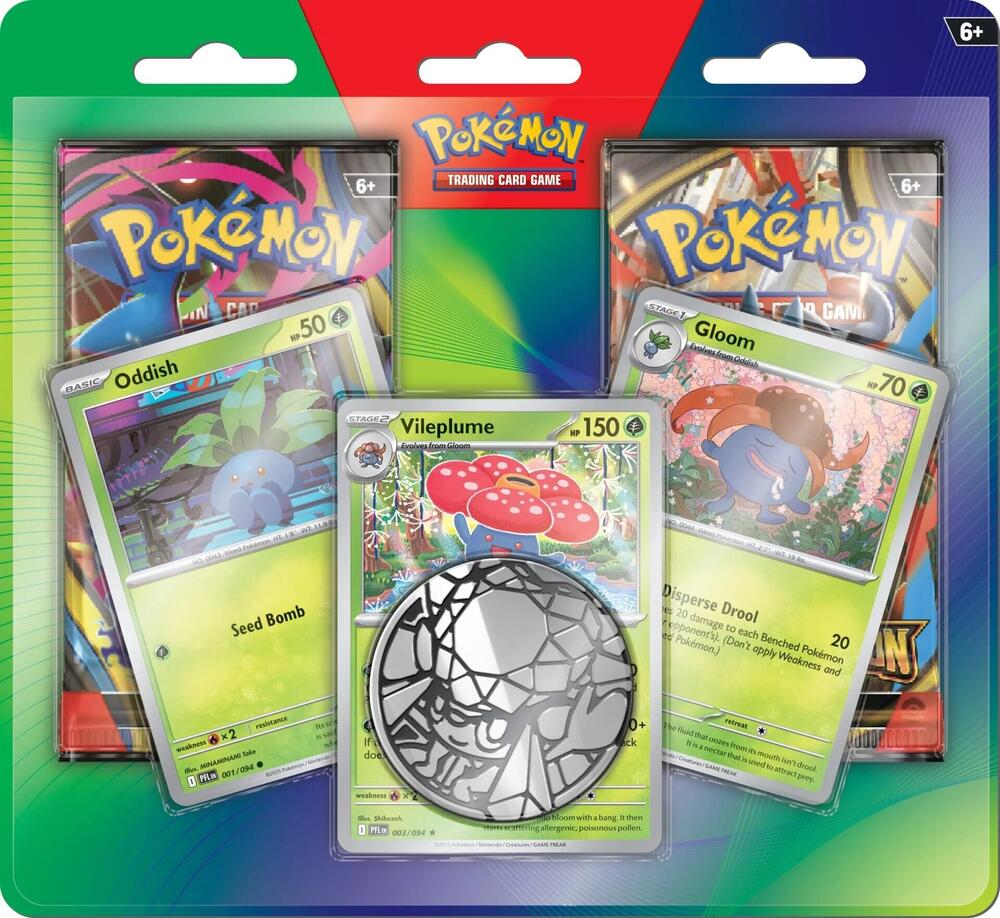 2026 Pokemon - 2-Pack Blister (Oddish, Gloom, Vileplume) SEALED