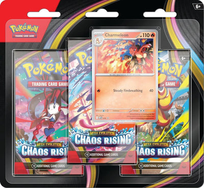 2026 Pokemon - Mega Evolution: Chaos Rising 3-Pack Blister (Charmeleon)