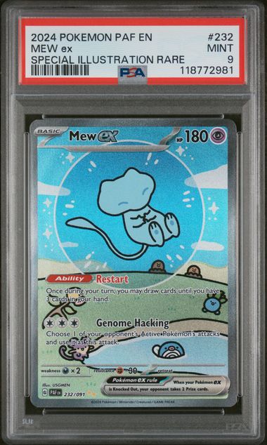 2024 Pokemon - Mew ex (SIR) - 232/091 Paldean Fates PSA 9