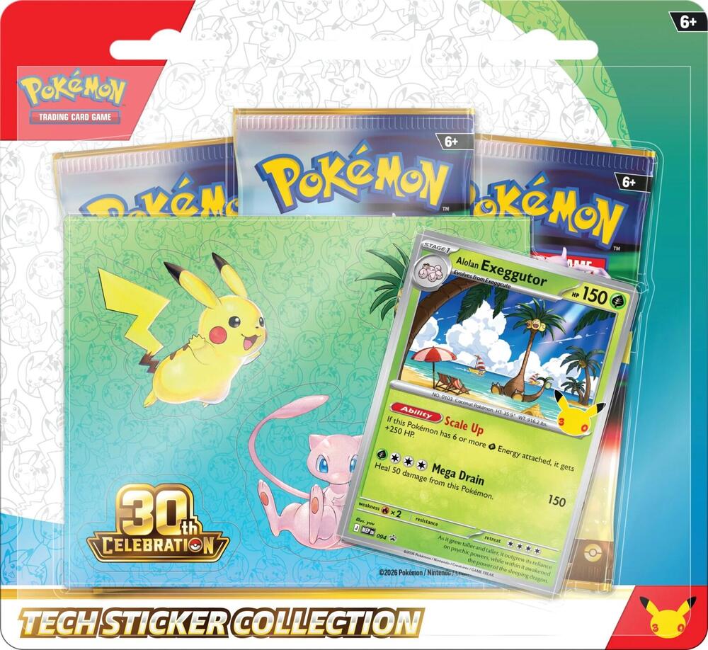 2026 Pokemon - 30th Celebration Tech Sticker Collection SEALED (Alolan Exeggutor)