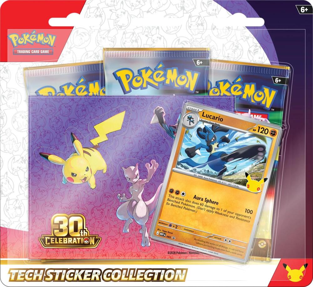 2026 Pokemon - 30th Celebration Tech Sticker Collection SEALED (Lucario)