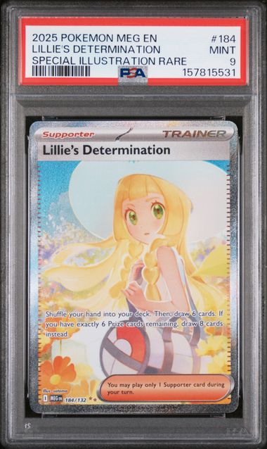 2025 Pokemon - Lillie's Determination (SIR) - 184/132 Mega Evolution PSA 9