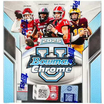 2025 Bowman University Chrome Football Factory Sealed Mega Box