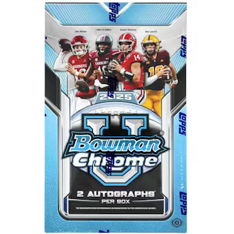 2025 Bowman University Chrome Football Factory Sealed Hobby Box