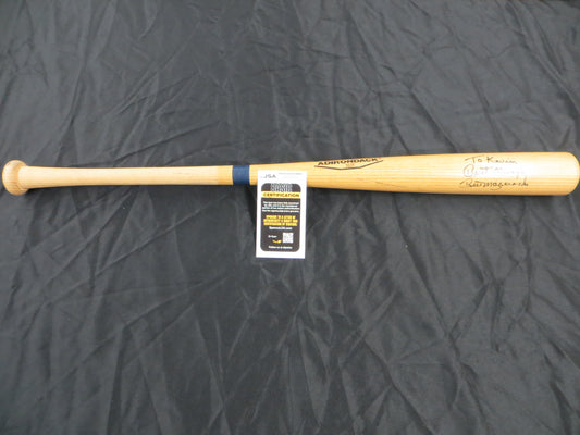 BILL MAZEROSKI PITTSBURGH PIRATES SIGNED RAWLINGS BASEBALL BAT JSA COA