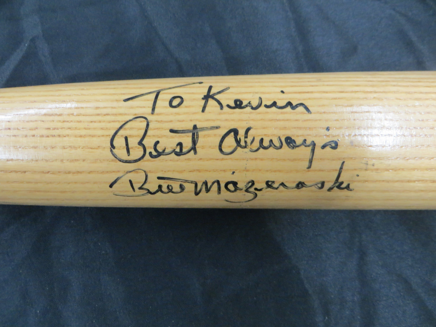 BILL MAZEROSKI PITTSBURGH PIRATES SIGNED RAWLINGS BASEBALL BAT JSA COA
