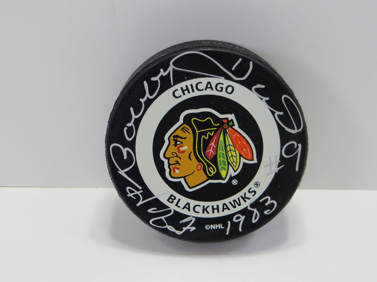 BOBBY HULL SIGNED CHICAGO BLACKHAWKS HOCKEY PUCK JSA