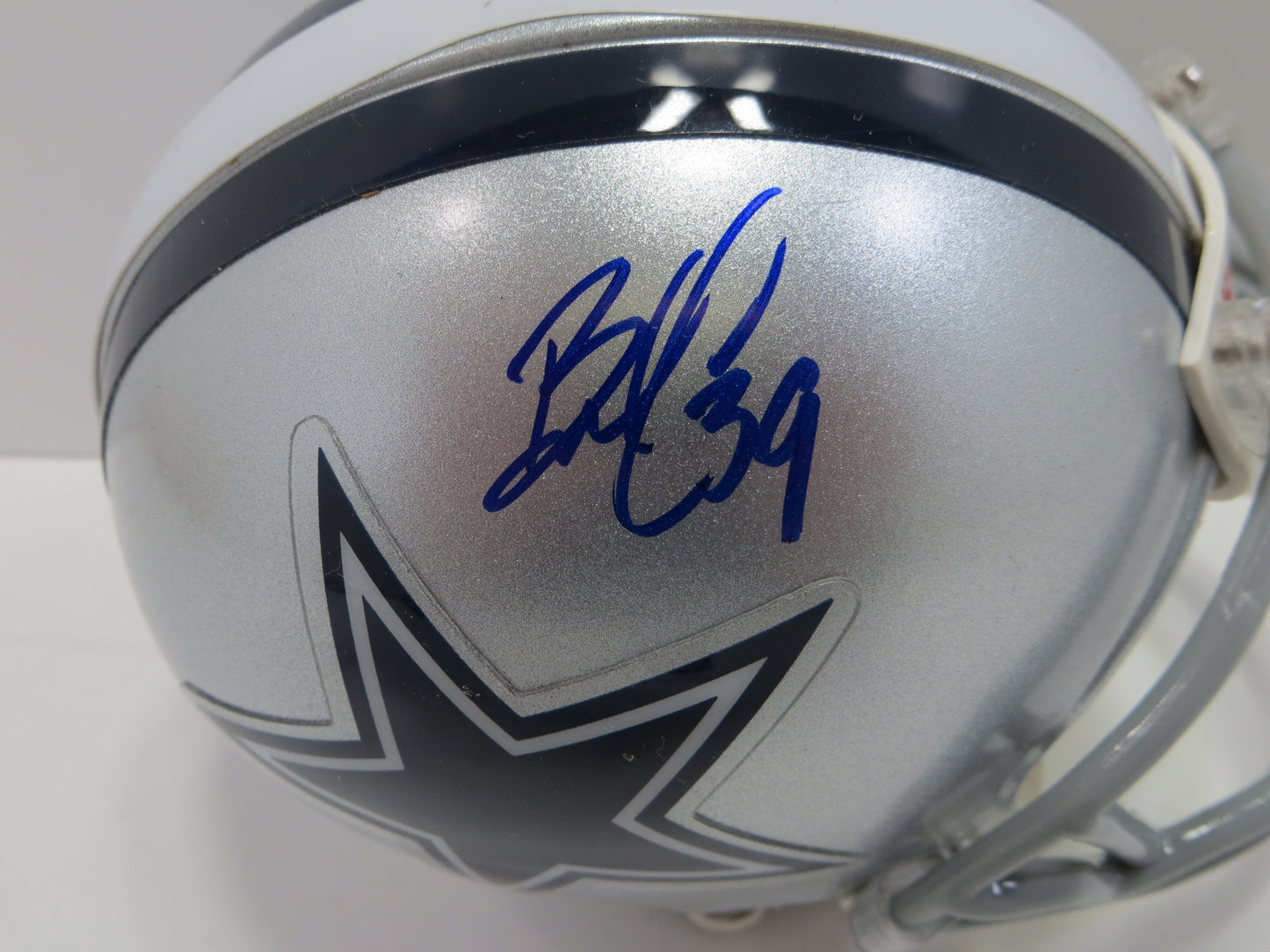 BRANDON CARR SIGNED DALLAS COWBOYS MINI HELMET Chiefs Ravens JSA COA