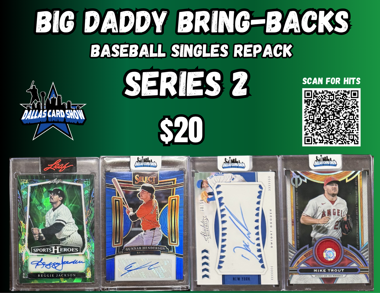 Big Daddy Bring-Backs $20 Baseball Repacks Series 2