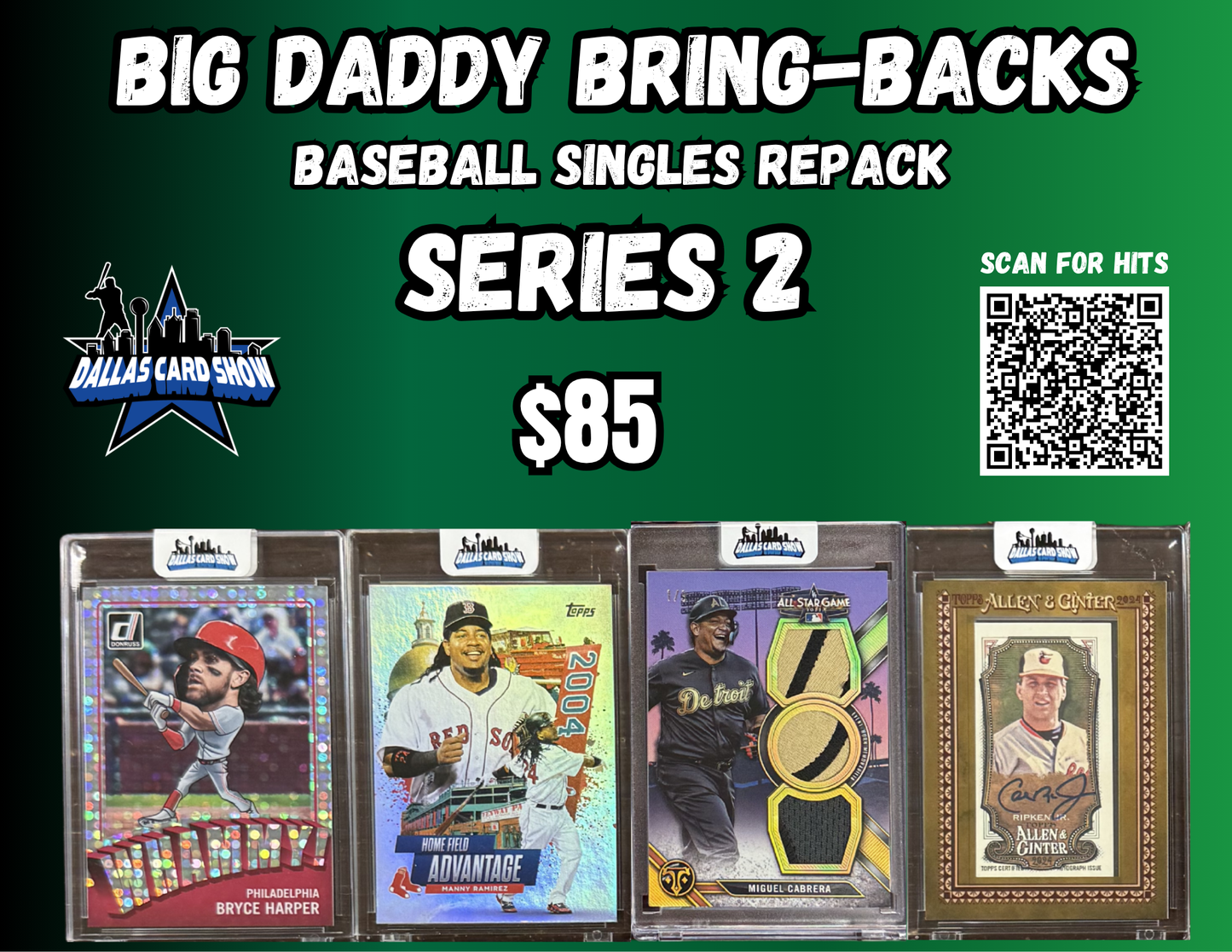 Big Daddy Bring-Backs $85 Baseball Singles Repack Series 2