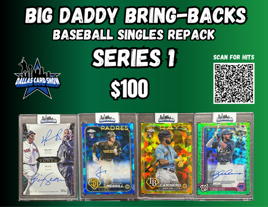 Big Daddy Bring-Backs $100 Baseball Singles Repack Series 1