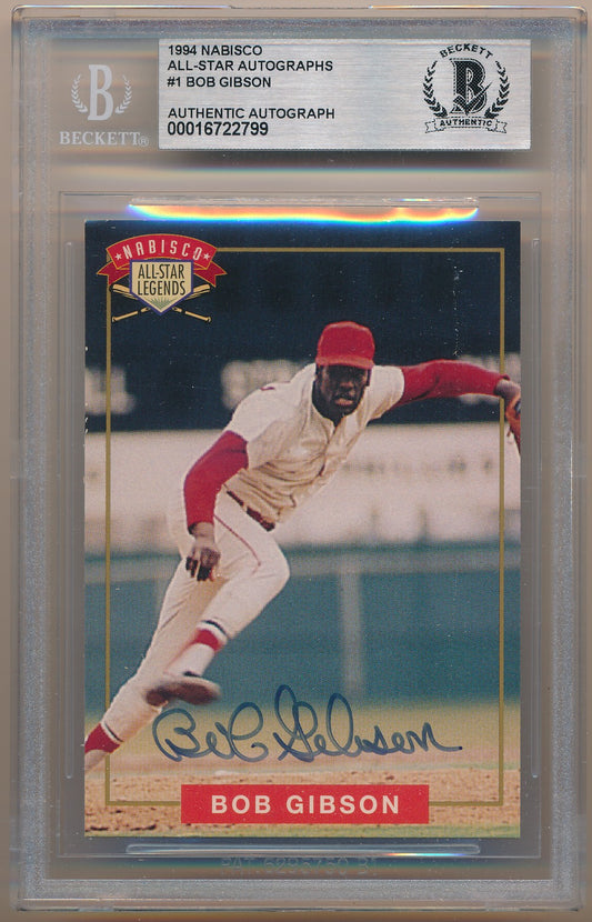 1994 NABISCO ALL-STAR AUTOGRAPHS #1 BILL GIBSON AUTHENTIC AUTO BAS 10