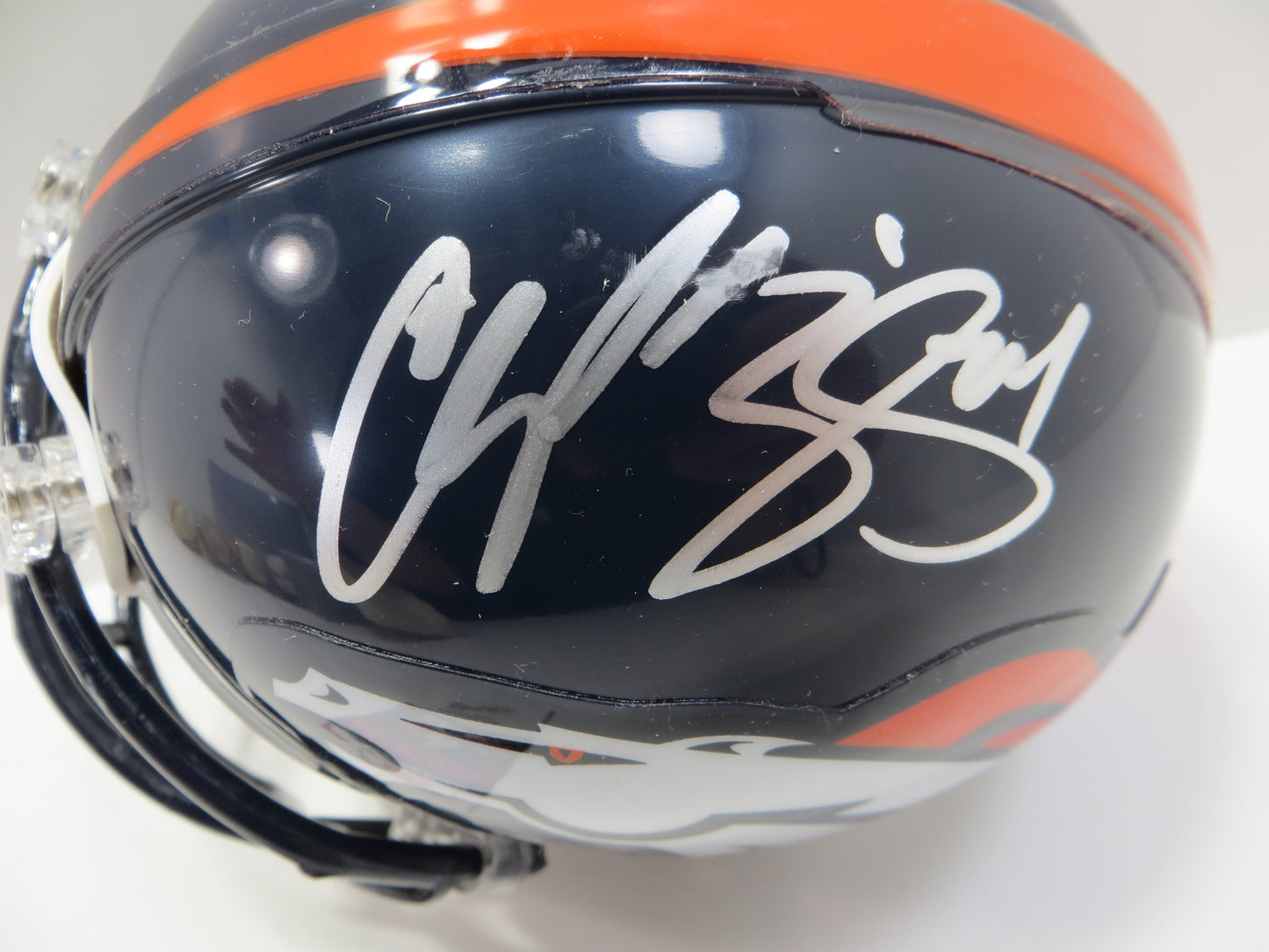 CHAMP BAILEY SIGNED DENVER BRONCOS RIDDELL MINI HELMET JSA COA