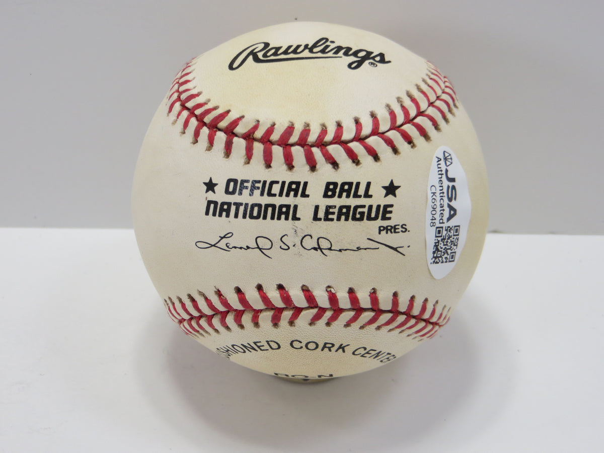 CHARLES JOHNSON SIGNED RAWLINGS OML BASEBALL Florida Marlins JSA