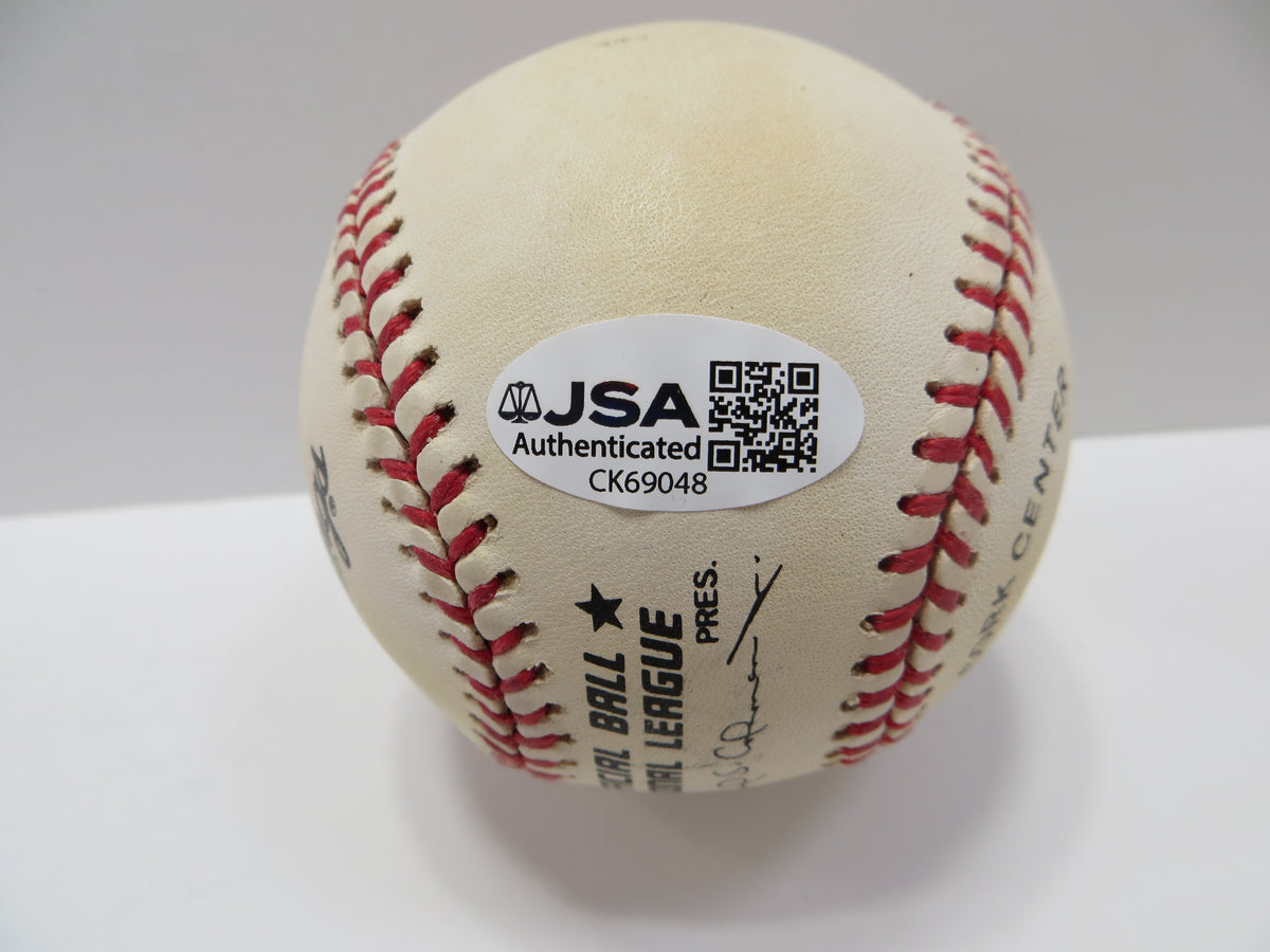 CHARLES JOHNSON SIGNED RAWLINGS OML BASEBALL Florida Marlins JSA