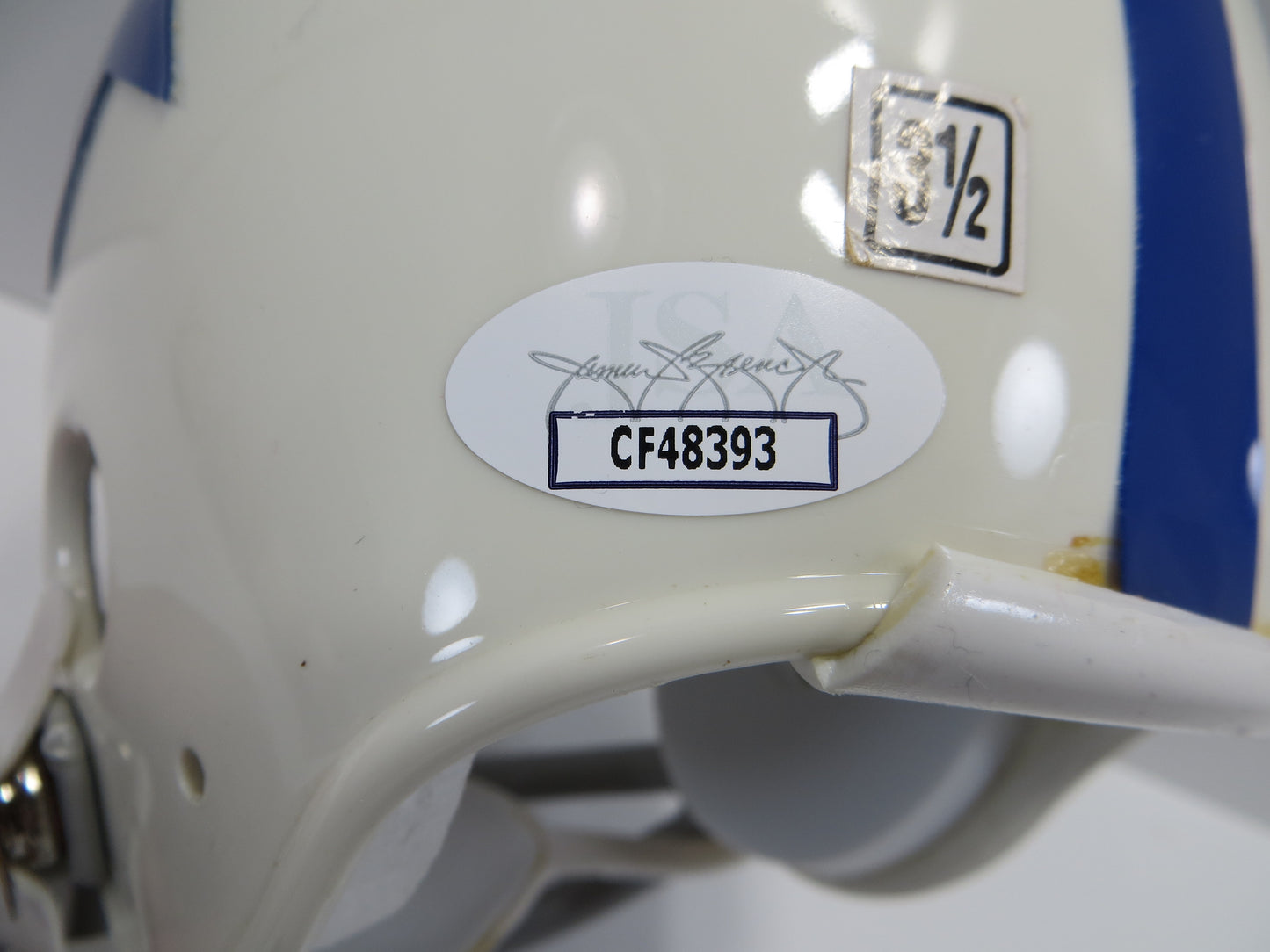 CHUCK HOWLEY SIGNED THROWBACK WHITE DALLAS COWBOYS 2BAR MINI HELMET JSA