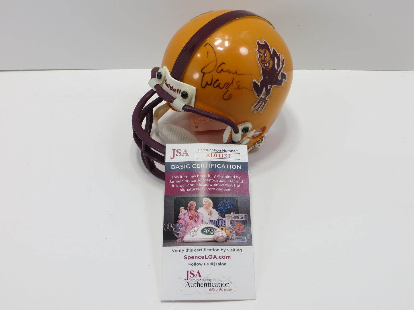 DARREN WOODSON SIGNED ASU SUN DEVILS MINI HELMET Dallas Cowboys JSA COA