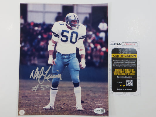 DD LEWIS SIGNED COWBOYS 8x10 JSA
