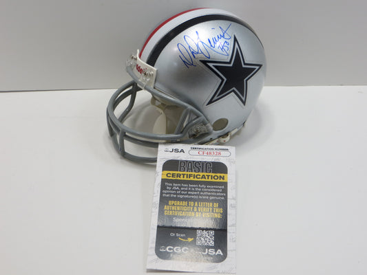 DD LEWIS SIGNED DALLAS COWBOYS RIDDELL MINI HELMET Miss State JSA COA