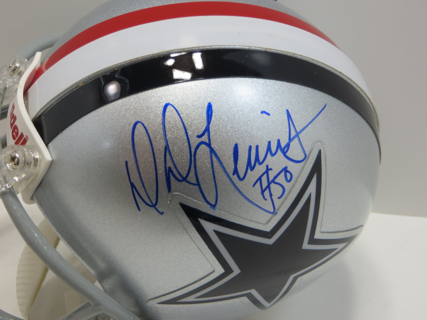 DD LEWIS SIGNED DALLAS COWBOYS RIDDELL MINI HELMET Miss State JSA COA