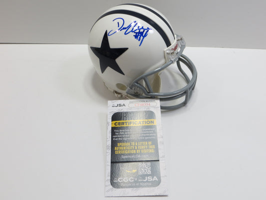 DeMARCUS WARE SIGNED DALLAS COWBOYS THROWBACK COWBOYS MINI HELMET JSA