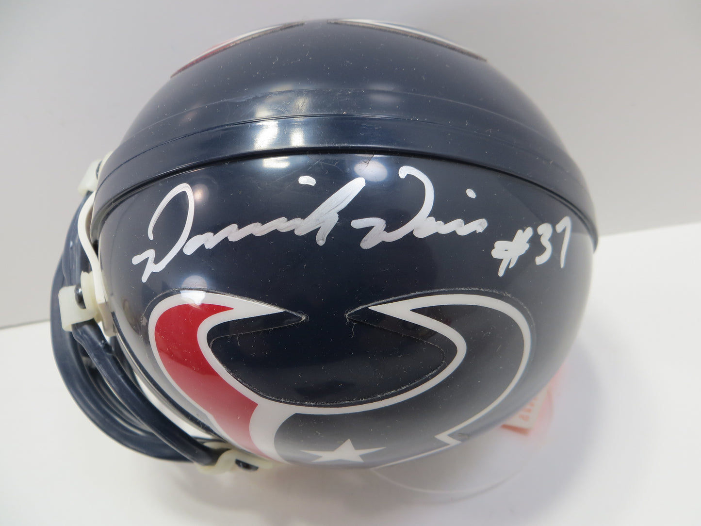 DOMINICK DAVIS SIGNED HOUSTON TEXANS RIDDELL MINI HELMET JSA COA
