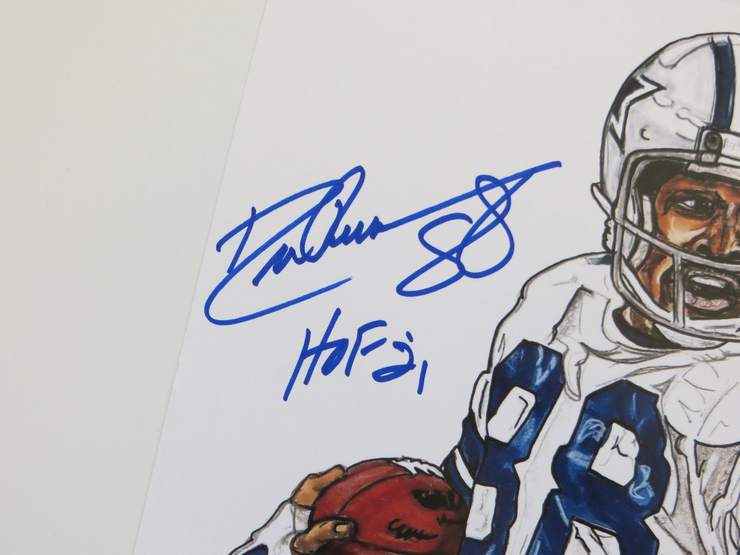 DREW PEARSON DALLAS COWBOYS SIGNED LITHOGRAPH w/HOF 21 Tulsa BAS COA