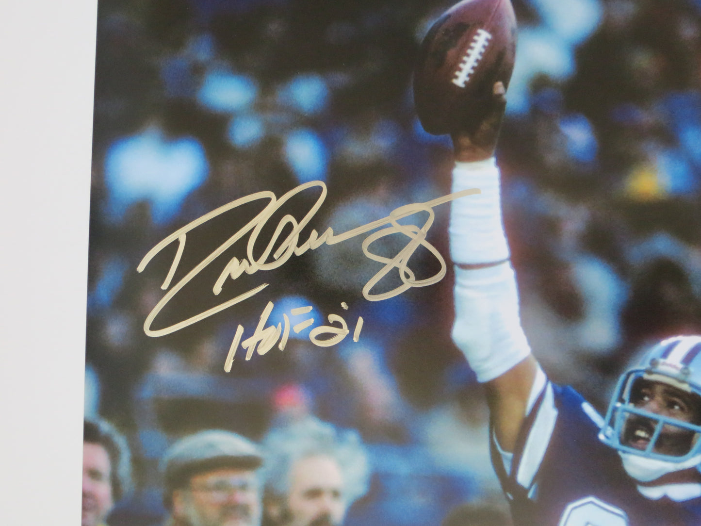 DREW PEARSON DALLAS COWBOYS SIGNED 16x20 TD PHOTO w/HOF 21 INSC BAS COA