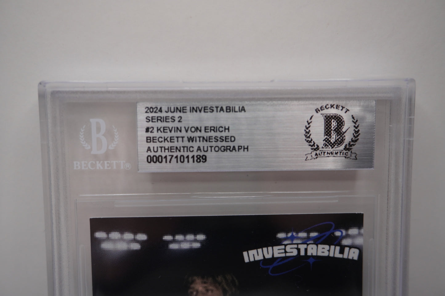 2024 JUNE INVESTABILIA SERIES 2 KEVIN VON ERICH #2 BGS AUTH. AUTO