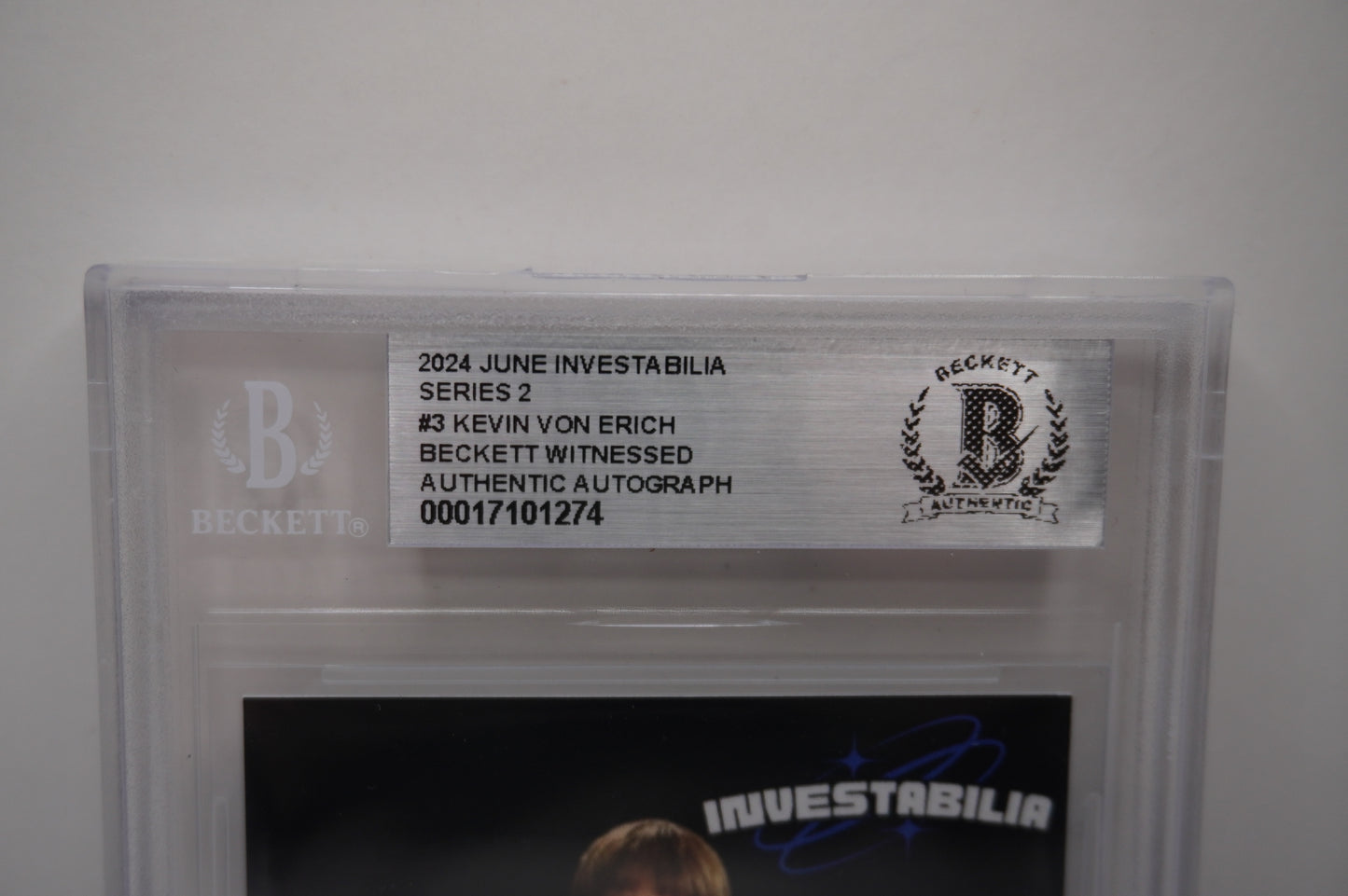2024 JUNE INVESTABILIA SERIES 2 KEVIN VON ERICH #3 BGS AUTH. AUTO