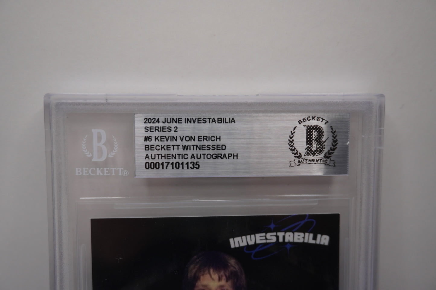 2024 JUNE INVESTABILIA SERIES 2 KEVIN VON ERICH #6 BGS AUTH. AUTO