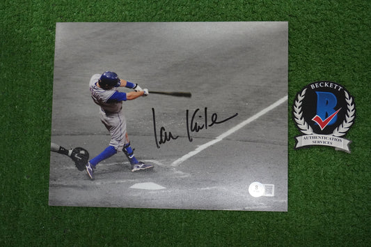 IAN KINSLER Signed 8x10 Photo TEXAS RANGERS BAS COA